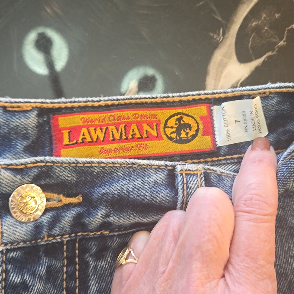 Vintage Lawman Embellished High Rise Jeans Size 7 26" - Picture 8 of 13